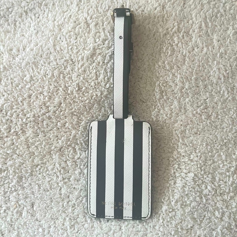 VINTAGE Henri Bendel Centennial Stripe Luggage Tag